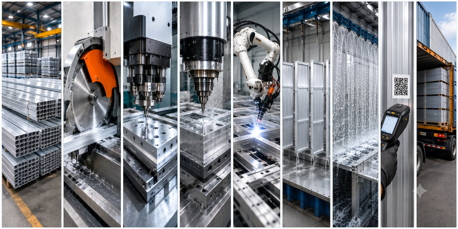 Dreizack manufacturing facility producing aluminium formwork panels